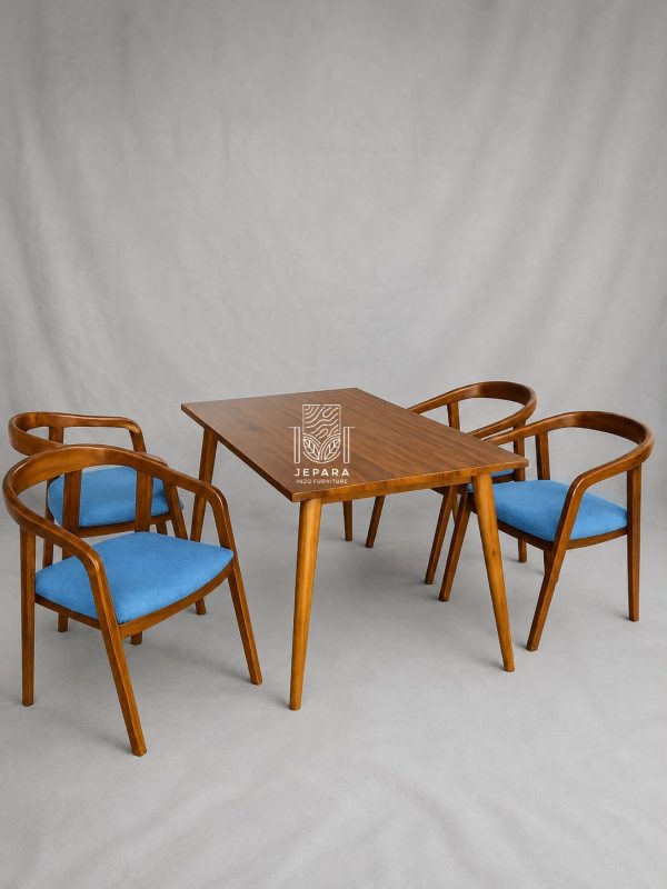 Teak Dining Table With Selly Chairs